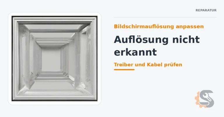 Bildschirmauflösung anpassen: Auflösung nicht erkannt