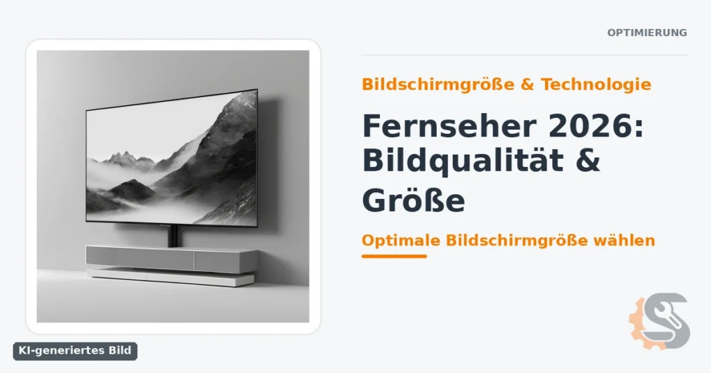 Bildschirmgröße & Technologie: Fernseher 2026: Bildqualität & Größe — KI-generiertes Bild