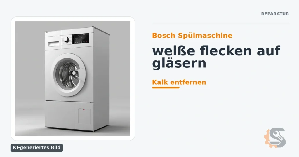 Bosch Spülmaschine: weiße flecken auf gläsern — KI-generiertes Bild