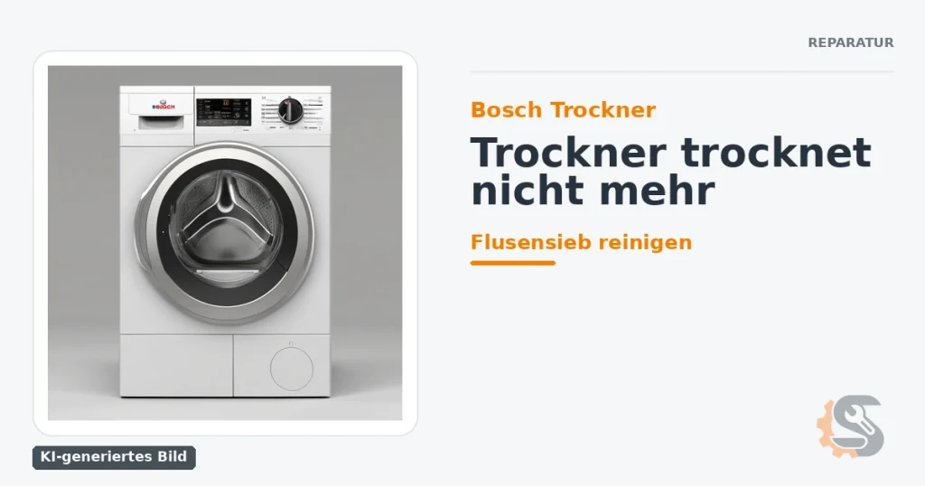Bosch Trockner: Trockner trocknet nicht mehr — KI-generiertes Bild