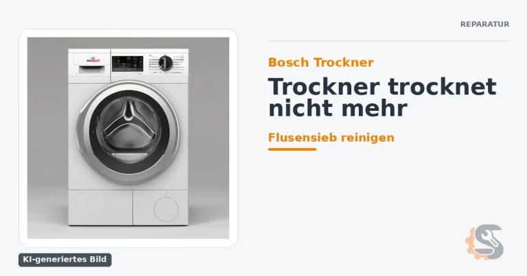 Bosch Trockner: Trockner trocknet nicht mehr — KI-generiertes Bild
