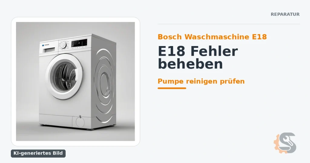 Bosch Waschmaschine E18: E18 Fehler beheben — KI-generiertes Bild