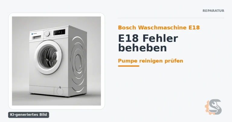 Bosch Waschmaschine E18: E18 Fehler beheben — KI-generiertes Bild