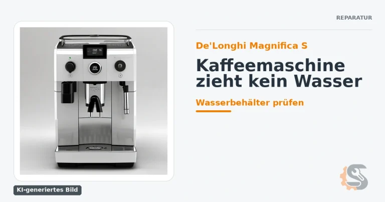 De'Longhi Magnifica S: Kaffeemaschine zieht kein Wasser — KI-generiertes Bild