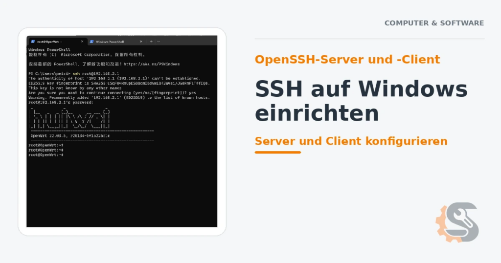 OpenSSH-Server und -Client: SSH auf Windows einrichten