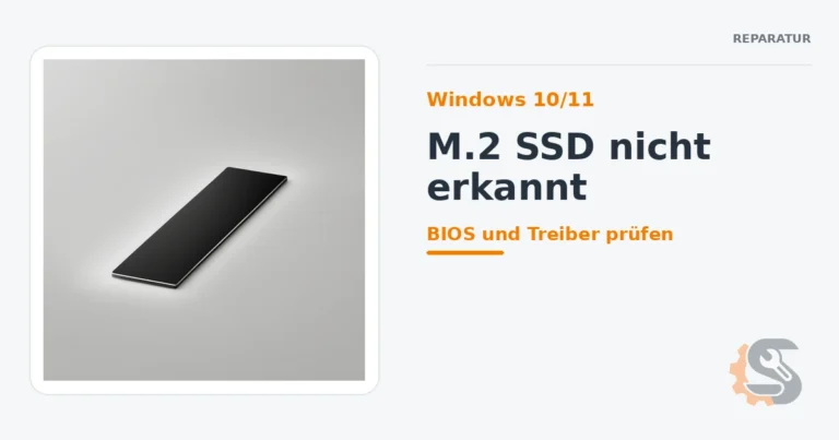 Windows 10/11: M.2 SSD nicht erkannt